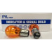 Автолампа "F Y L" PY21/5W (BAY15d) 12V ORANGE