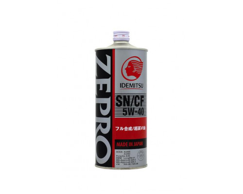 IDEMITSU ZEPRO EURO SPEC 5W-40 SN/CF 1л. Масло моторное.