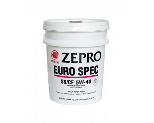 IDEMITSU ZEPRO EURO SPEC 5W-40 SN/CF 20л. Масло моторное.
