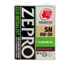 IDEMITSU ZEPRO ECO MEDALIST 0W-20 SP/GF-6A 4л. Масло моторное.