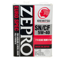 IDEMITSU ZEPRO EURO SPEC 5W-40 SN/CF 4л. Масло моторное.