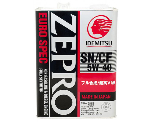 IDEMITSU ZEPRO EURO SPEC 5W-40 SN/CF 4л. Масло моторное.