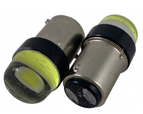 Автолампа светодиодная 1157 12V СОВ диод (P21/5w) BAY15d (2конт), СИЛИКОН, белая (габариты, стоп-сигнал) (НОВИНКА)