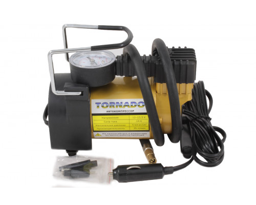 Компрессор TORNADO АС-580 14А, 150PSI, 12V TORNADO, без сумки, (35 л/мин)